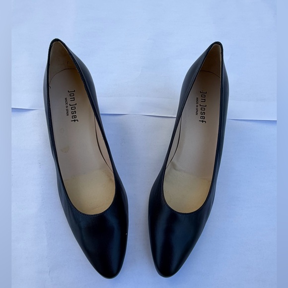 Jon Josef Shoes - Jon Josef Navy Leather Block Heel Pumps – Size 10 – Made in Spain